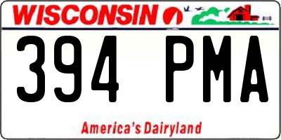 WI license plate 394PMA