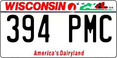 WI license plate 394PMC