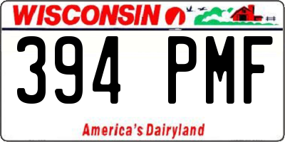 WI license plate 394PMF