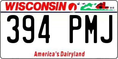 WI license plate 394PMJ