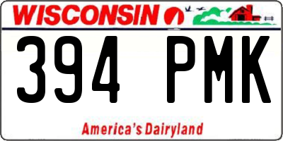 WI license plate 394PMK