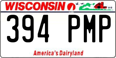 WI license plate 394PMP