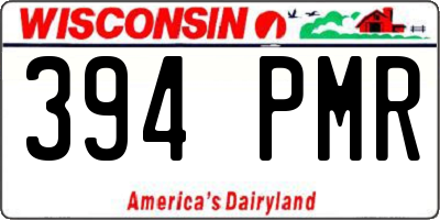 WI license plate 394PMR