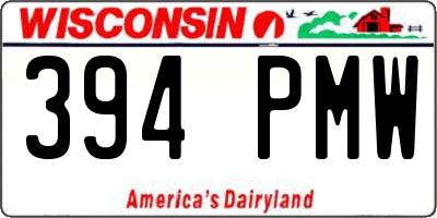 WI license plate 394PMW