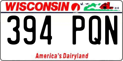 WI license plate 394PQN