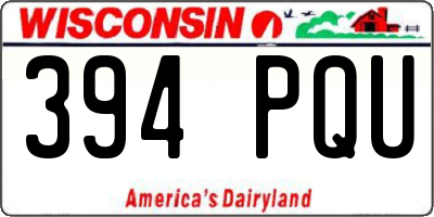 WI license plate 394PQU