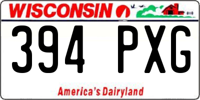 WI license plate 394PXG