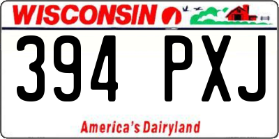 WI license plate 394PXJ