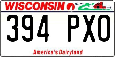 WI license plate 394PXO