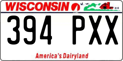 WI license plate 394PXX