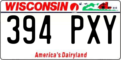 WI license plate 394PXY