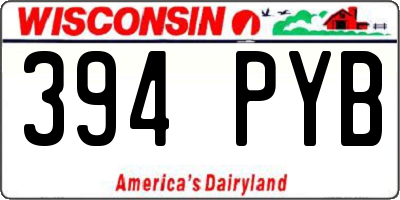 WI license plate 394PYB