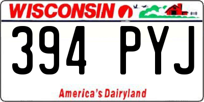 WI license plate 394PYJ