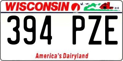 WI license plate 394PZE