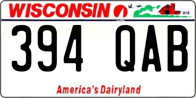 WI license plate 394QAB
