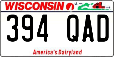 WI license plate 394QAD