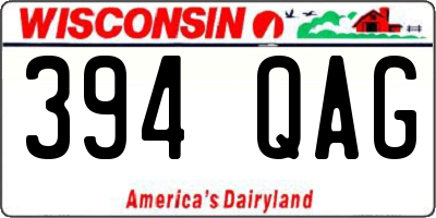 WI license plate 394QAG