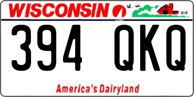 WI license plate 394QKQ