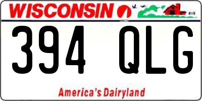 WI license plate 394QLG