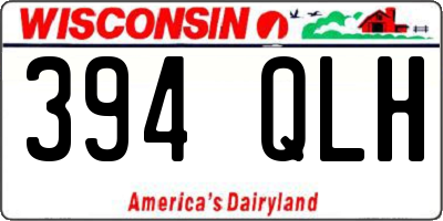 WI license plate 394QLH