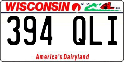 WI license plate 394QLI