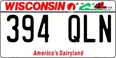 WI license plate 394QLN