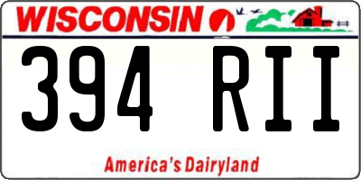 WI license plate 394RII