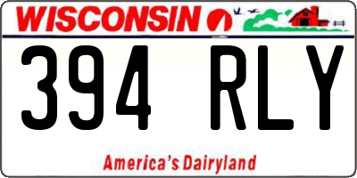WI license plate 394RLY