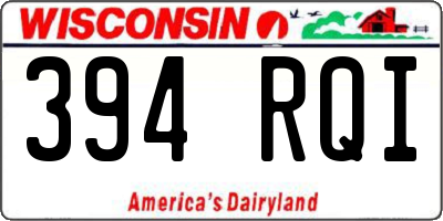 WI license plate 394RQI
