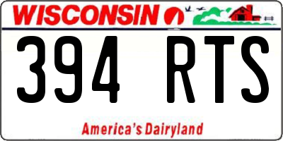 WI license plate 394RTS
