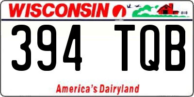 WI license plate 394TQB
