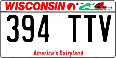 WI license plate 394TTV