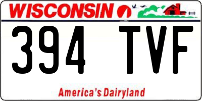 WI license plate 394TVF