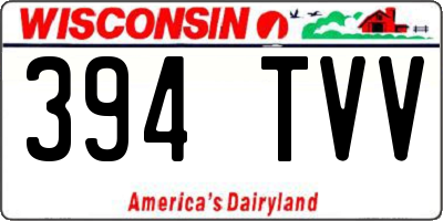 WI license plate 394TVV