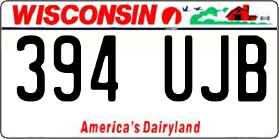 WI license plate 394UJB