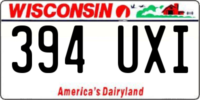 WI license plate 394UXI