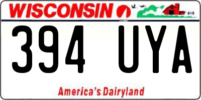 WI license plate 394UYA