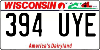 WI license plate 394UYE