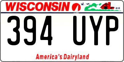 WI license plate 394UYP