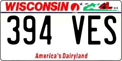 WI license plate 394VES