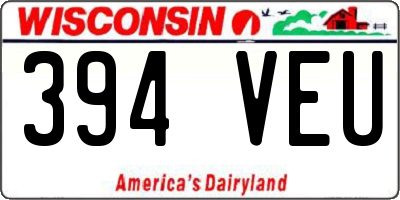 WI license plate 394VEU