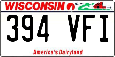 WI license plate 394VFI