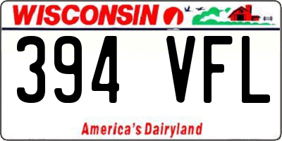 WI license plate 394VFL