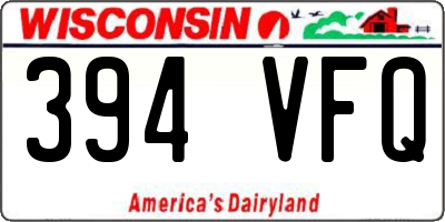 WI license plate 394VFQ