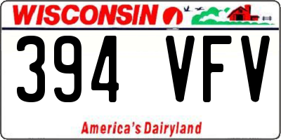 WI license plate 394VFV