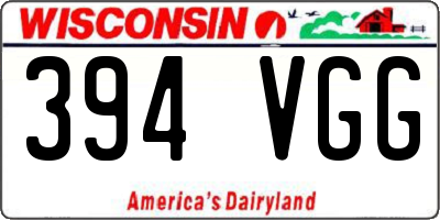 WI license plate 394VGG