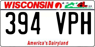 WI license plate 394VPH