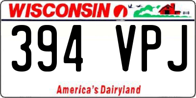 WI license plate 394VPJ