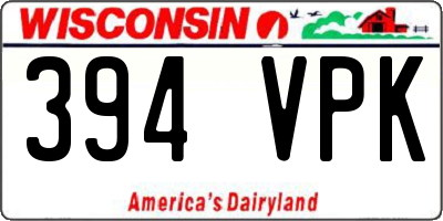WI license plate 394VPK