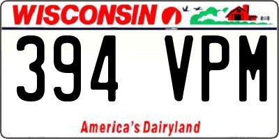 WI license plate 394VPM